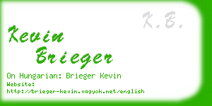 kevin brieger business card